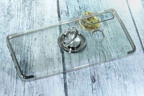 Чехол-накладка для Samsung A920F A9 2018 ELECTROPLATED TPU КОЛЬЦО серебро - фото фото 3