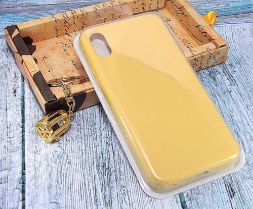 Чехол-накладка для iPhone X/XS SILICONE CASE закрытый желтый (4) - оптовая продажа Чехол-накладка для iPhone X/XS SILICONE CASE закрытый желтый (4) - фото