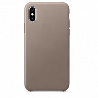 Купить Чехол-накладка для iPhone X LEATHER CASE AAA Taupe (темно-серый) оптом, в розницу в ОРЦ Компаньон