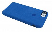 Чехол-накладка для iPhone 7/8/SE ALCANTARA CASE синий - фото