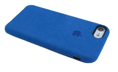 Чехол-накладка для iPhone 7/8/SE ALCANTARA CASE синий - фото