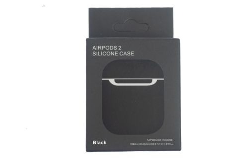 Чехол для наушников Airpods Silicone без карабина черный оптом, в розницу Центр Компаньон фото 4