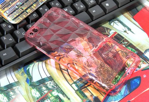 Чехол-накладка для XIAOMI Redmi 4X JZZS Diamond TPU прозрачно-красный - оптовая продажа Чехол-накладка для XIAOMI Redmi 4X JZZS Diamond TPU прозрачно-красный - фото