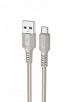 Кабель USB-Micro USB BOROFONE BX116 2.4A 1м серый - фото