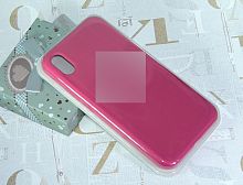 Чехол-накладка для iPhone XS Max SILICONE CASE закрытый малиновый (36) - фото