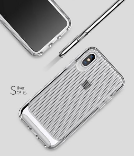 Чехол-накладка для iPhone X/XS USAMS Senior серебро - фото фото 2