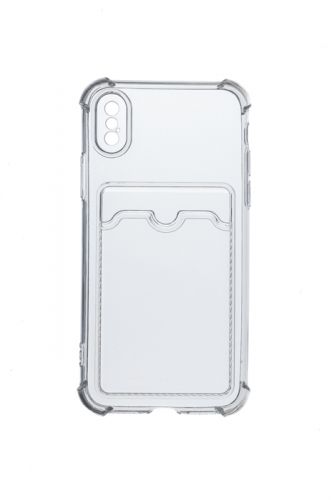 Чехол-накладка для iPhone X/XS VEGLAS Air Pocket черно-прозрачный оптом, в розницу Центр Компаньон