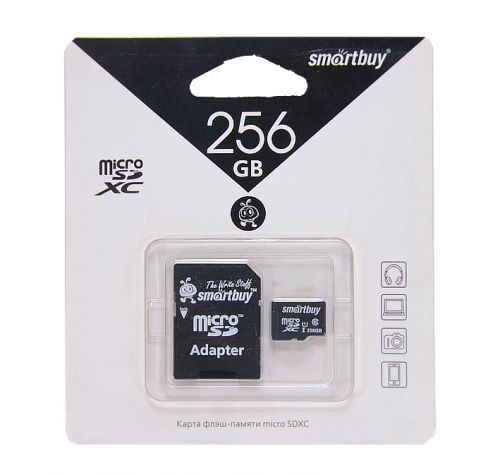 Карта памяти MicroSD 256 Gb Класс 10 Smart Buy UHS-1 адаптер - оптовая продажа Карта памяти MicroSD 256 Gb Класс 10 Smart Buy UHS-1 адаптер - фото