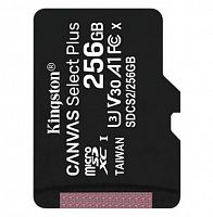 Карта памяти MicroSD 256 Gb Класс 10 Kingston Canvas Select Plus UHS-I U3 A1 R/W 80Mb/s V30 без адаптера - фото