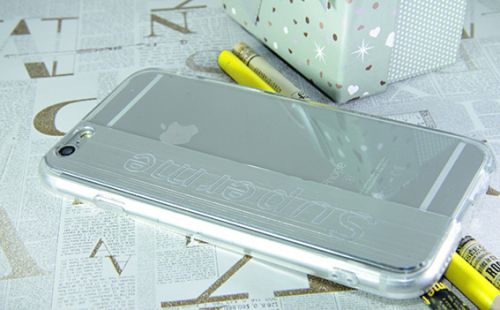 Чехол-накладка для iPhone 6/6S SUPERME TPU серебро  оптом, в розницу Центр Компаньон фото 3