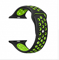 Купить Ремешок для Apple Watch Sport Отверстия 42/44mm черно-зеленый оптом, в розницу в ОРЦ Компаньон