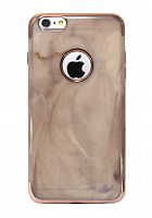 Чехол-накладка для iPhone 6/6S Plus  C-CASE МРАМОР TPU бежевый - фото