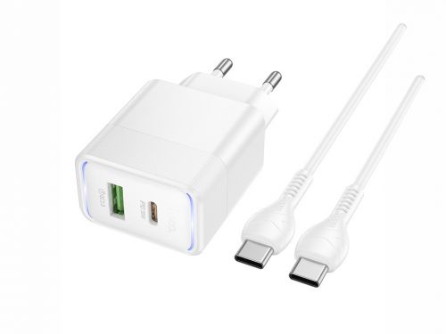 СЗУ USB HOCO CS112A PD30W QC3.0 кабель Type-C белый - фото фото 2