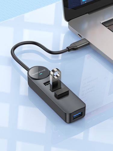 USB-разветвитель BOROFONE DH5 Type-C (4USB-порта) черный оптом, в розницу Центр Компаньон фото 3
