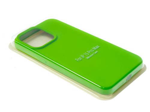 Чехол-накладка для iPhone 15 Pro Max SILICONE CASE закрытый ярко-зеленый (31) оптом, в розницу Центр Компаньон фото 2