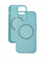 Чехол-накладка для iPhone 15 VEGLAS RIPPLE TPU поддержка MagSafe голубой - фото