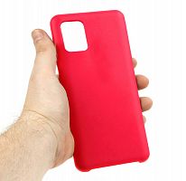 Чехол-накладка для Samsung A415F A41 SILICONE CASE NL красный (1) - фото