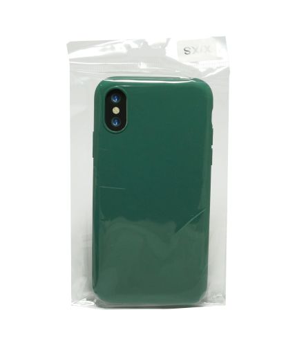 Чехол-накладка для iPhone X/XS LATEX темно-зеленый оптом, в розницу Центр Компаньон фото 3