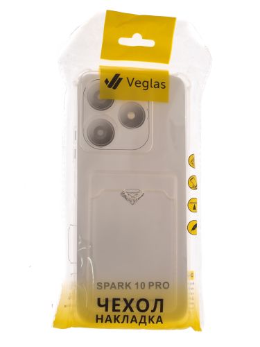 Чехол-накладка для TECNO Spark 10 Pro VEGLAS Air Pocket прозрачный оптом, в розницу Центр Компаньон фото 4