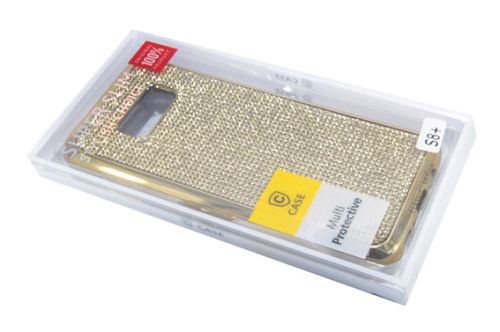 Чехол-накладка для Samsung G955H S8 Plus C-CASE стразы РАМКА TPU золото оптом, в розницу Центр Компаньон фото 2
