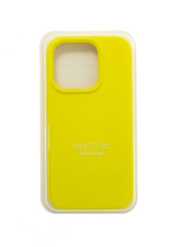 Чехол-накладка для iPhone 15 Pro VEGLAS SILICONE CASE закрытый лимонный (37) - оптовая продажа Чехол-накладка для iPhone 15 Pro VEGLAS SILICONE CASE закрытый лимонный (37) - фото