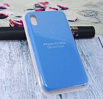 Чехол-накладка для iPhone XS Max SILICONE CASE синий (3) - фото