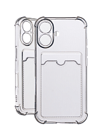 Чехол-накладка для iPhone 16 VEGLAS Air Pocket черно-прозрачный - фото