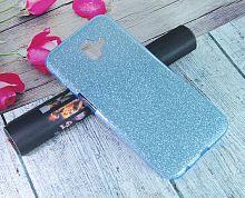 Чехол-накладка для Samsung J610F J6+ 2018 JZZS Shinny 3в1 TPU синяя - фото