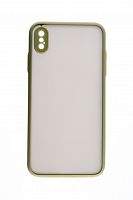 Чехол-накладка для iPhone XS Max VEGLAS Fog оливковый - фото