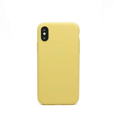 Чехол-накладка для iPhone X/XS LATEX желтый - фото