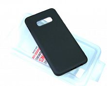 Чехол-накладка для Samsung G970 S10 E SOFT TOUCH TPU ЛОГО черный - фото