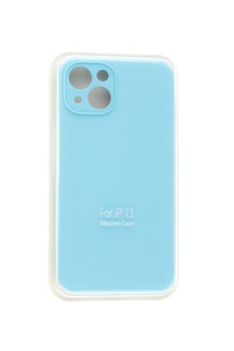 Чехол-накладка для iPhone 13 SILICONE CASE Защита камеры светло-голубой (43) оптом, в розницу Центр Компаньон