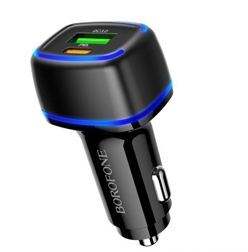 АЗУ TYPE-C 3.0A 1 USB BOROFONE BZ14A Mercury PD20W+QC3.0 черный - фото фото 3