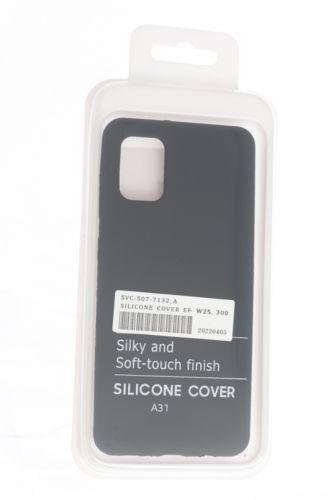 Чехол-накладка для Samsung A315F A31 SILICONE CASE NL OP закрытый черный (3) - фото фото 4