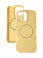 Чехол-накладка для iPhone 16 Pro Max VEGLAS RIPPLE TPU поддержка MagSafe желтый - фото