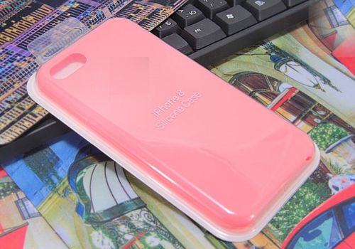 Чехол-накладка для iPhone 7/8/SE SILICONE CASE ярко-розовый (29) - фото фото 2