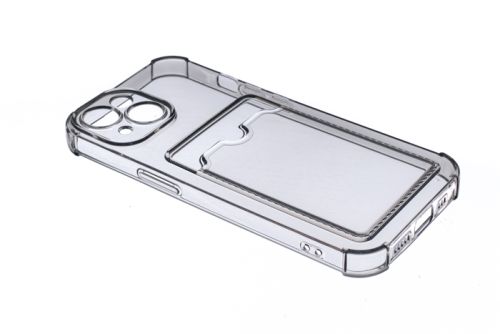Чехол-накладка для iPhone 15 VEGLAS Air Pocket черно-прозрачный оптом, в розницу Центр Компаньон фото 2