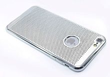 Купить Чехол-накладка для iPhone 6/6S Plus  C-CASE РАМКА перфор TPU серебро оптом, в розницу в ОРЦ Компаньон
