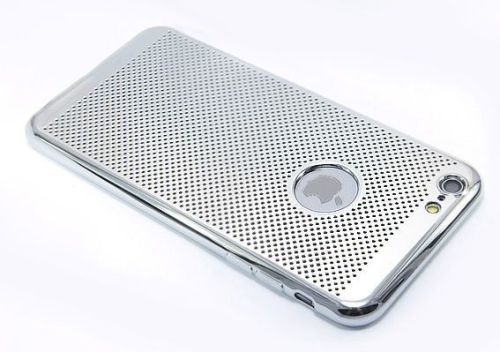 Чехол-накладка для iPhone 6/6S C-CASE РАМКА перфор TPU серебро оптом, в розницу Центр Компаньон
