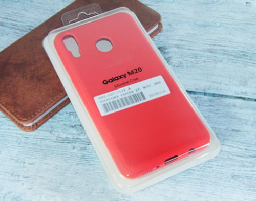Чехол-накладка для Samsung M20 SILICONE CASE закрытый красный - фото