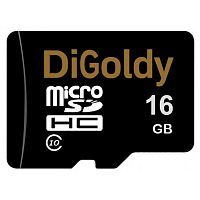 Карта памяти MicroSD 16 Gb Класс 10 DiGoldy без адаптера - фото