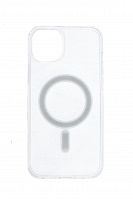 Чехол-накладка для iPhone 14 Plus Clear TPU поддержка MagSafe прозрачный коробка - фото
