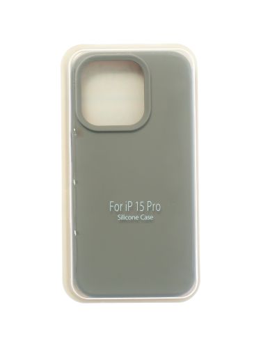 Чехол-накладка для iPhone 15 Pro SILICONE CASE закрытый серый (23) оптом, в розницу Центр Компаньон