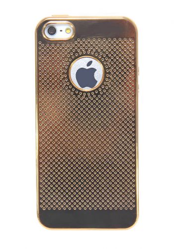 Чехол-накладка для iPhone 5/5S/SE  C-CASE РАМКА перфор TPU золото - фото