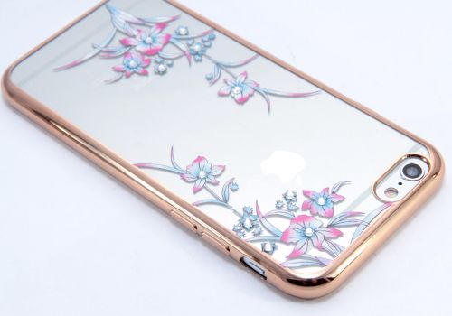 Чехол-накладка для iPhone 6/6S YOUNICOU стразы МНОГОЦВЕТ Рамка TPU - фото фото 10
