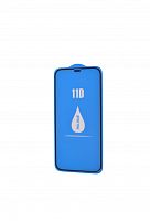Защитное стекло для iPhone 12/12 Pro 11D FULL GLUE (синяя основа) коробка черный - фото