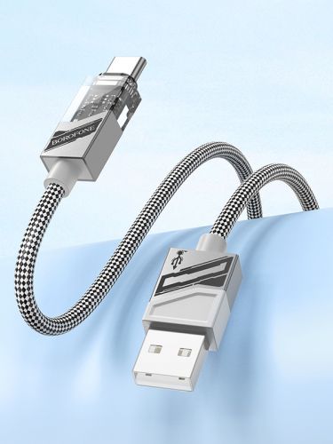 Кабель USB Type-C BOROFONE BU42 Octavia 3A 1.2м серый оптом, в розницу Центр Компаньон фото 4
