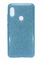 Чехол-накладка для XIAOMI Mi6X/Mi A2 JZZS Shinny 3в1 TPU синяя - фото