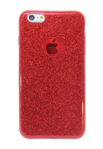 Чехол-накладка для iPhone 6/6S Plus  JZZS Shinny 3в1 TPU красная оптом, в розницу Центр Компаньон
