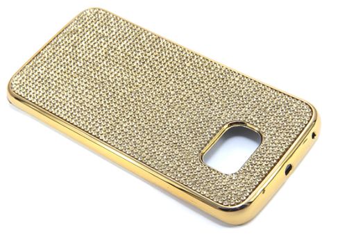 Чехол-накладка для Samsung G925 S6 Edge C-CASE стразы РАМКА TPU золото оптом, в розницу Центр Компаньон фото 3